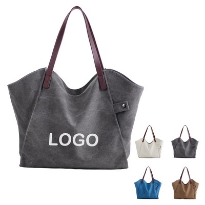 Vintage Canvas Crossbody Tote
