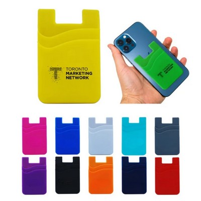Silicone Phone Wallet – Custom Logo Adhesive Card Holder