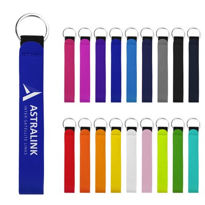 Full Color Float Neoprene Wristlet Keychain Strap 5"x0.8"