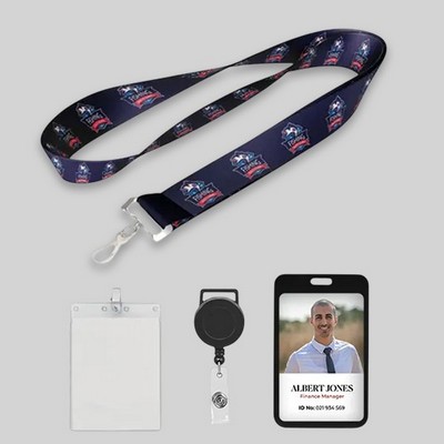 Custom Dye Sublimated Full Color Lanyard-B- 1"