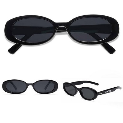 Lightweight Retro Oval UV400 Sunglasses