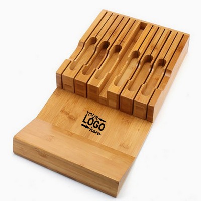 12-Slot Bamboo Knife Rack
