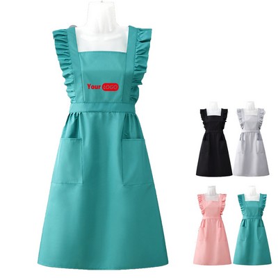 Waterproof Oil Resistant Ruffled Apron
