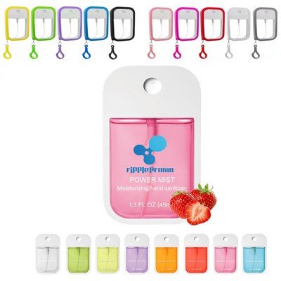 Keychain Spray Hand Sanitizer Bottle 1.3oz Refillable Travel Mist With Silicone case