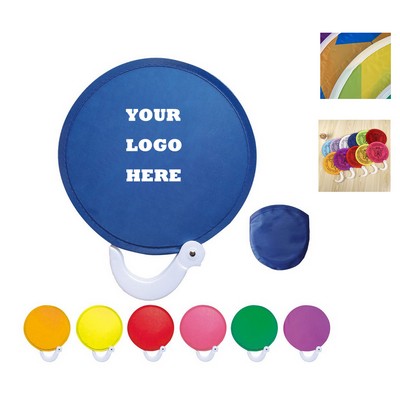 Collapsible Foldable Round Nylon Hand Held Fan