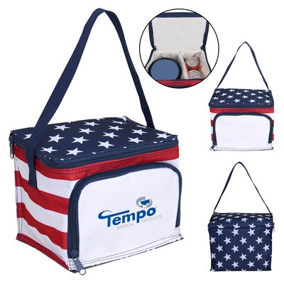 600D Polyester 6-Can Insulated Lunch Cooler Bag