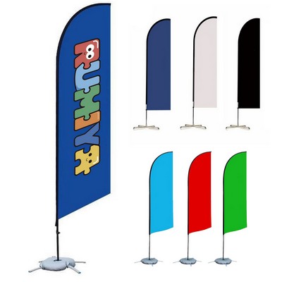 11' Feather Banner Flag w/ Cross Base