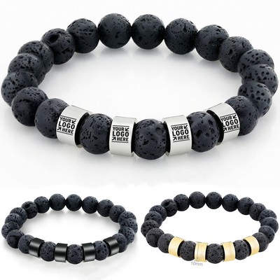 Natural Lava Bead Bracelet