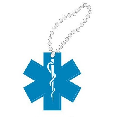 Caduceus Cross Promotional Key Chain w/ Black Back (6 Square Inch)