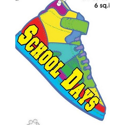 School Days Shoe Promotional Key Chain w/ Black Back (6 Square Inch)