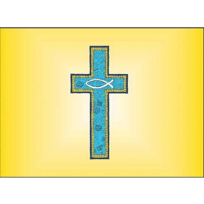 Blue Cross Rectangle Badge w/ Bar Pin (2 1/2"x3 1/2")