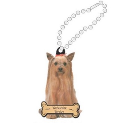 Yorkshire Terrier Promotional Key Chain w/ Black Back (12 Square Inch)