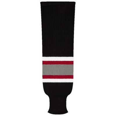 Buffalo Pro Series Black & Gray Away Socks w/White & Red Stripes