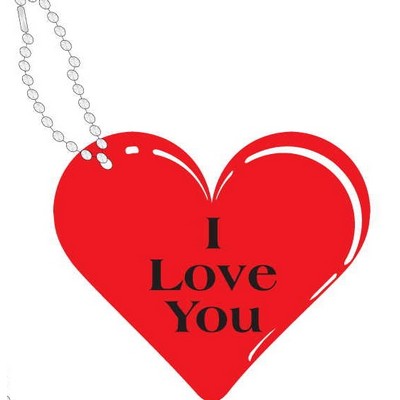 Heart Promotional Line Key Chain w/ Black Back (10 Square Inch)