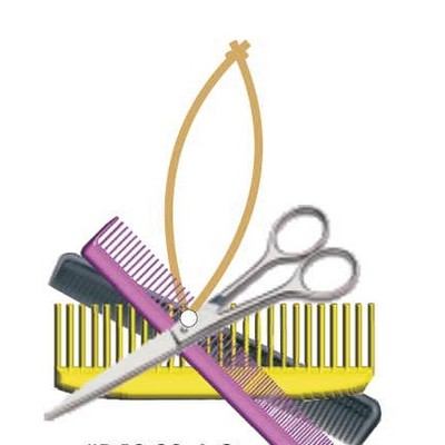 Beautician Combo Promotional Ornament w/ Black Back (2 Square Inch)