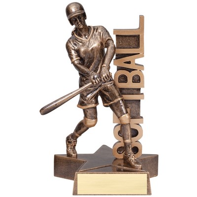 Softball Billboard Resin - 6-1/2"