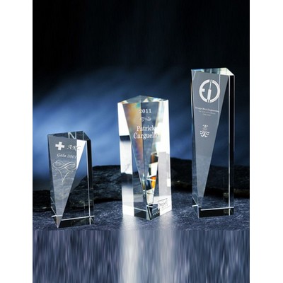 Victory Pillar Optic Crystal Award (2½"x 6")