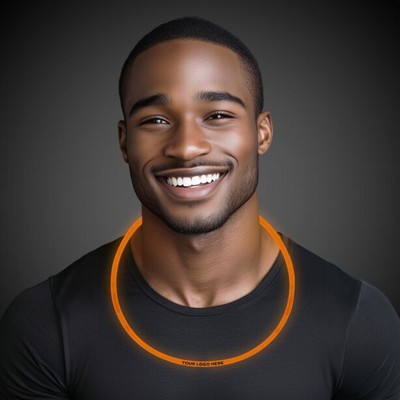 22" Single Color Superior Orange Glow Necklace