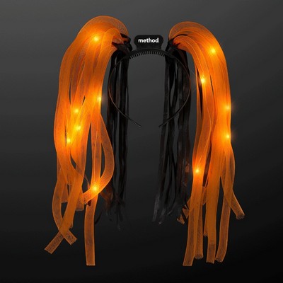Orange LED Noodle Headbands - PRINTED