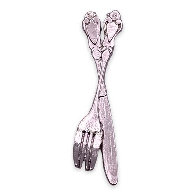 Fork and Knife Lapel Pin
