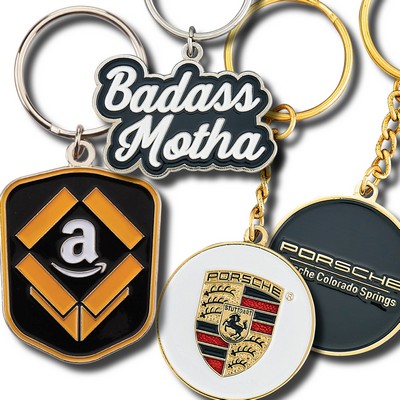 1 1/4" (1.25") Single Sided Metal Keychain