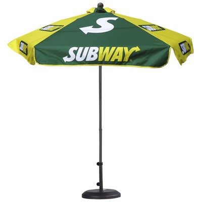 7.5' Market Umbrella w/ 6 Panel Full Color & Aluminum Frame