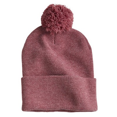 Sportsman™ Pom Pom Knit Beanie (Embroidered)