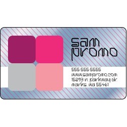 3.5" X 2" Kwik-Ship Chrome Polyester Digital Print Round Corner Decal w/Back Adhesive