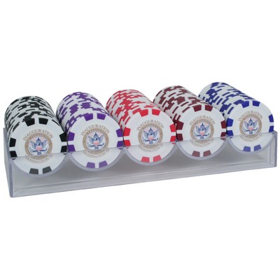 Poker Chip Ball Markers in Case (8 Stripe)