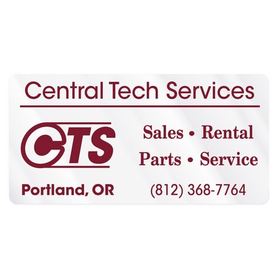 Rectangle Sticker | Round Corners | 4" x 8" | Clear Static | Static Face | Screen