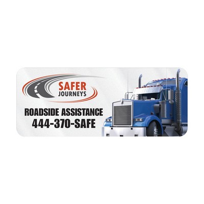 Rectangle Sticker | Round Corners | 1" x 2 1/2"| Clear Static | Static Face | Digital