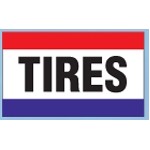 3 Stripe Tires Nylon Message Flag (3'x5')