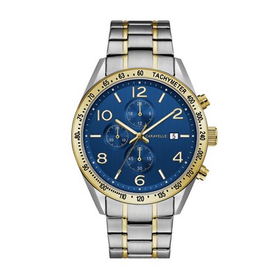 Caravelle Men's Sport Chronograph Blue Dial Watch