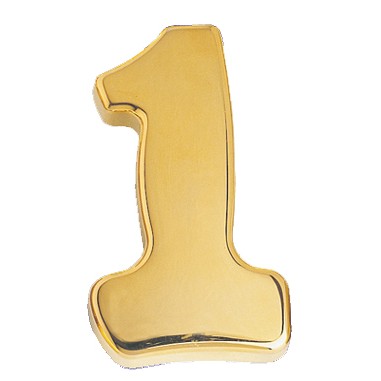 Gold Plated Metal #1 Paperweight - ON SALE - LIMITED STOCK