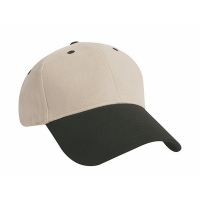 Constructed Heavy-Brushed Cotton Twill Cap (2-Tone)