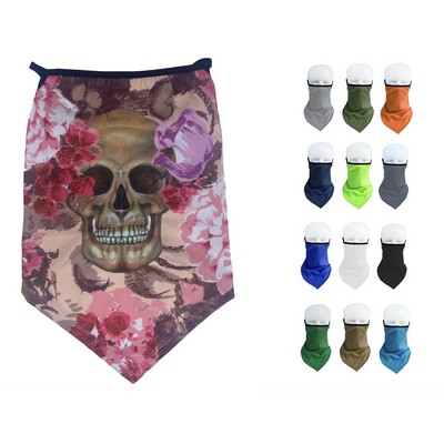 Gaiter with Earloops Polyester reusable mask protect from dirt, dust, germs