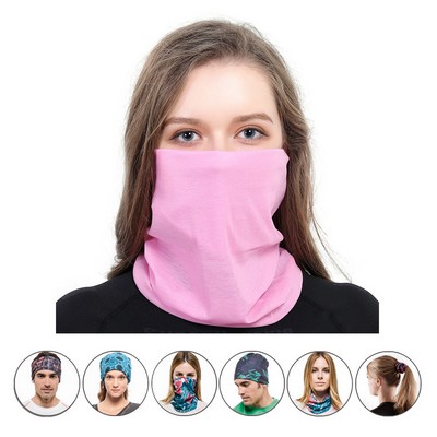 Plain Pink Neck Gaiter Face Cover