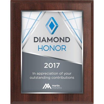 8" x 10" Sublimated Value Plaque - Cherry Panel