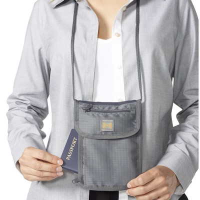 Gray Smooth Trip Travel Gear by Talus® RFID Blocking Neck Wallet