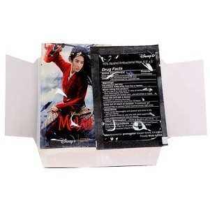 Mini Box Envelope with 2 Promotional Alcohol Wipe 75 % Alcohol Formula Orange Color
