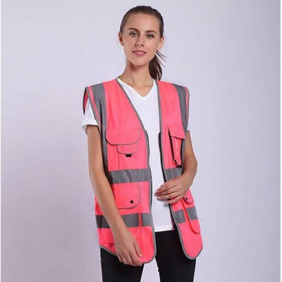 Hi-Vis Pink Safety Vest