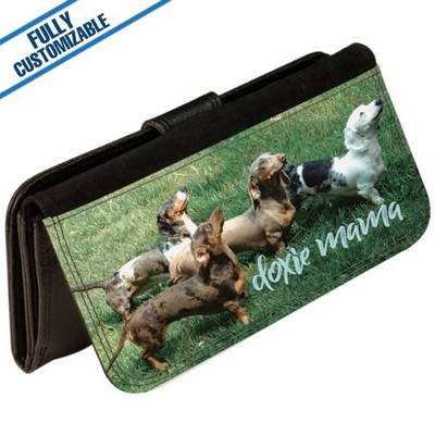 7.25X3.5" - Black - Full Color Pocket Wallet