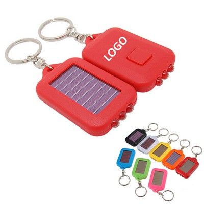 Emergency 3 LED Torch Solar Flashlight Keychain