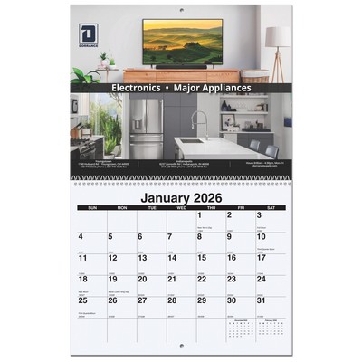 Single Custom Photo Coil Bound Wall Calendar