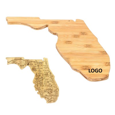 Florida State Shaped Serving Cutting Board-OCEAN
