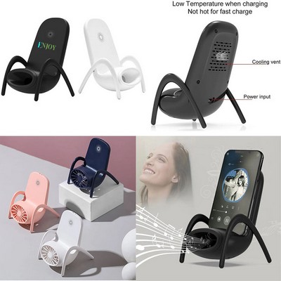 Chair Wireless Charger Phone Stand With Speaker