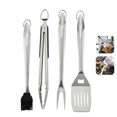Heavy Duty BBQ Grill Tool Set 4pcs