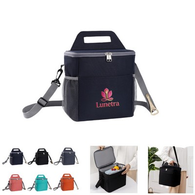 Insulated Lunch Bag Cooler Tote Bag with Beer Bottle Opener and Adjustable Shoulder Strap