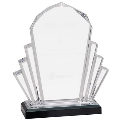 Silver Faceted Impress Acrylic Award 8"