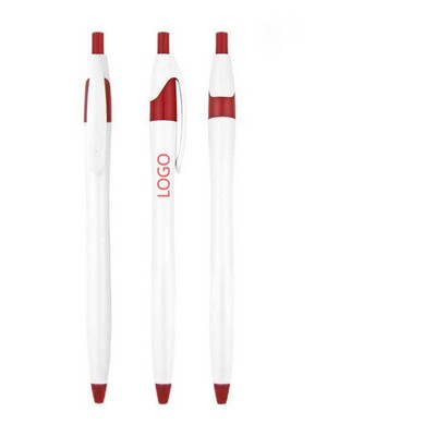 Retractable Plastic Ballpoint Pen